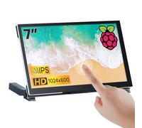 Hosyond Écran tactile 7" IPS LCD 1024 × 600 écran capacitif HDMI pour Raspberry Pi5/Pi4/Pi3/Zero 2W, BB Noir, Windows