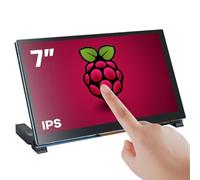 Hosyond Moniteur Écran tactile IPS 7'' compatible avec Raspberry Pi 4/3, écran capacitif 1024 x 600 pixels, interface sans pilote MIPI DSI