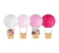 Hot Air Ballon Decorations, Paper Lantern Air Ballon Centerpieces, Wooden Baby Shower Decor, Lightweight Sturdy Creative, Stick Candy Box for Parties, Indoor, Multicolore