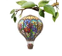 Hot Air Balloon Decor, 2D Acrylic Balloon Pendant Outdoor, Weather Resistant Hanging Decoration, Vibrant Charm Ornament, Ideal for Garden, Wedding, Patio, and Wall Use