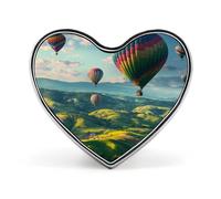 Hot-Air Balloons Brooch Pins Heart Badge Collar Lapel Pins Dress Coat Accessories for Women Men