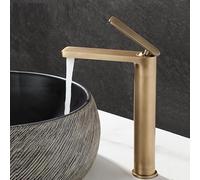 Hot and Cold Antique Copper Basin Faucet Bathroom countertop Basin Hot and Cold Faucet, Antique High