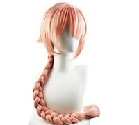 HOT Anime destin/Apocrypha Astolfo Cosplay Costume perruque longue queue de cheval rose mixte Halloween cheveux synthétiques résistants à la chaleur 31 `` perruque taille unique