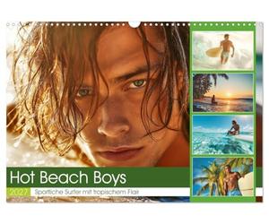Hot Beach Boys (Wandkalender 2027 DIN A3 quer), CALVENDO Monatskalender: Dieser faszinierende Wandkalender entführt dich Monat für Monat an traumhafte ... eine einzigartige Sommerstimmung schaffen.