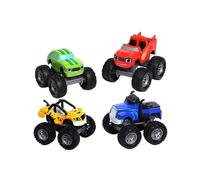Hot Blaze And The Monster Machines Racers 4 Pack, Set Of Die-cast Metal Push-along Vehicles for Preschool Kids Ages 3 Years And Older