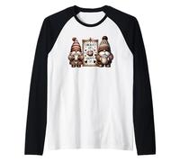 Hot Chocolate Christmas GNOME Graphic for Women Cute Xmas Manche Raglan