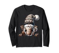 Hot Chocolate GNOME Dad for Cocoa Lover and Sweater Weather Manche Longue