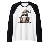 Hot Chocolate GNOME Dad for Cocoa Lover and Sweater Weather Manche Raglan
