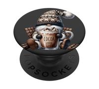 Hot Chocolate GNOME Dad for Cocoa Lover and Sweater Weather PopSockets PopGrip Adhésif