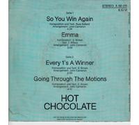 HOT CHOCOLATE - HOT CHOCOLATE / SO YOU WIN AGAIN / EMMA / EVERY 1`S A WINNER / GOING THROUGH THE MOTIONS / 1981 / Bildhülle / AMIGA QUARTETT # 5 56 011 / Deutsche Pressung / 7" Vinyl Single Schallplatte