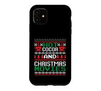 Hot Cocoa and Christmas Movies Ugly Sweater Winter Art Coque pour iPhone 11