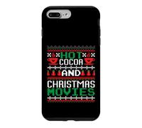 Hot Cocoa and Christmas Movies Ugly Sweater Winter Art Coque pour iPhone 7 Plus/8 Plus