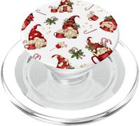 Hot Cocoa GNOME Christmas Pattern White and Red Xmas Gnomes PopSockets PopGrip pour MagSafe