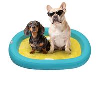 Hot Days Puppy Swimming Raft, Dogs Floating Mat, 38.58x26.77x4.33 inches Lightweight & Easy to Transport, Leak Proof Outdoor Water Play Accessory for Garden, River, Lake Activity