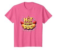Hot Diggity Dog : Délices épicés pour Les Amateurs de saucisses T-Shirt, Enfant, Rose chiné, 6 Ans