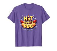 Hot Diggity Dog : Délices épicés pour Les Amateurs de saucisses T-Shirt, Homme, Violet chiné, XXL