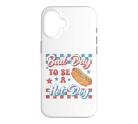 Hot Dog Bad Day to Be A Hot Dog Vintage du 4 Juillet Coque pour iPhone 16