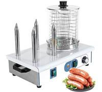 Hot Dog Cuiseur vapeur avec chauffe-chignon, design commercial à 4 bâtons, température réglable de 50 à 200 °C pour restaurants, camions de nourriture, restauration et utilisation domestique