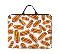 Hot-Dog de Restauration Rapide,Housse pour Ordinateur Portable 14 Pouces, Sacoche pour Ordinateur Portable, Mallette avec poignée