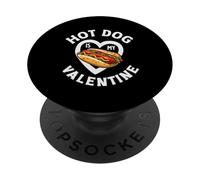Hot Dog est Mon Amoureux des Hot Dogs pour la Saint-Valentin PopSockets PopGrip Adhésif