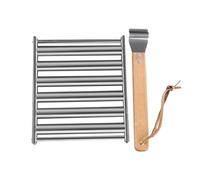 Hot Dog Grill Roller - Stainless Steel Food Grade Sausage Rack for Even Cooking, Durable Outdoor and Indoor Roller for BBQ, Picnic, Camping, Garden, Home Kitchen, Food Truck Use, 6.49x5.51x1.18 inches