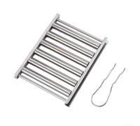 Hot Dog Grille de barbecue à roulettes avec cadre en acier inoxydable et poignée extra longue pour grillades uniformes sur les barbecues et événements de hayon (taille S)