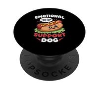 Hot Dog Kawai Soutien émotionnel Fast Food PopSockets PopGrip Adhésif