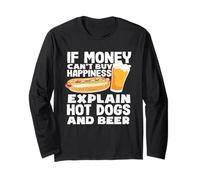 Hot Dog Lover Happiness Hot-dogs et bière Manche Longue