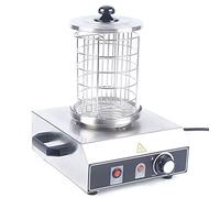 Hot Dog-Machines Chauffe-saucisses Chauffe-saucisses 350 W en acier inoxydable Température réglable pour hot dog, petits pains, toasts