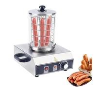 Hot Dog Maker Chauffe-saucisses en acier inoxydable 350 W 220 V Plage de réglage de la température 30-85 °C Mode thermostat 28 x 26 x 35,5 cm Longueur du câble d'alimentation 1,2 m Facile à nettoyer