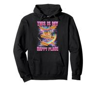 Hot Dog Meme Cat My Happy Place Bootleg Glizzy Hot Dog Sweat à Capuche