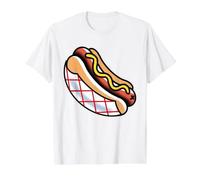 Hot Dog Moutarde Frankfurter T-Shirt Graphique avec Valeur, Homme, Blanc, M