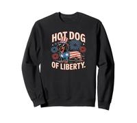 Hot Dog of Liberty Patriotic Teckel USA Juillet Fourth Humour Sweatshirt