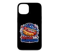« Hot Dog Patriotique grillé et glorieux » Coque pour iPhone 13