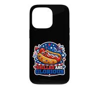 « Hot Dog Patriotique grillé et glorieux » Coque pour iPhone 13 Pro