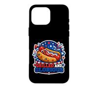 « Hot Dog Patriotique grillé et glorieux » Coque pour iPhone 16 Pro Max
