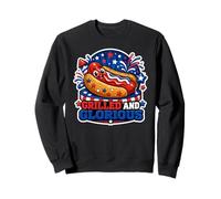 « Hot Dog Patriotique grillé et glorieux » Sweatshirt
