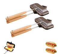 Hot Dog Pocket Maker, Double-Sided Flip Pocket Pan, 2026 Hot Dog Toaster, Pancake & Omelets, And Hots Dogs Toast (2Pcs)