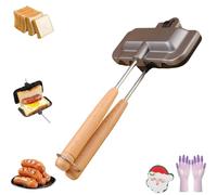 Hot Dog Pocket Maker, Double-Sided Flip Pocket Pan, Portable Flip Sealed Grill Pan, Nonstick Sealed Sandwich & Hot Dog Toaster, Removable, for Breakfast Pancakes,Toast (1 Pc)