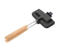 Hot Dog Pocket Maker, Double-Sided Removable Sandwich Baking Pan, Hots Dog Toaster, Non-stick Hot Dogs Toaster for Pancakes, Omelets, Hots Dogs Toast (Solid black wood handle)