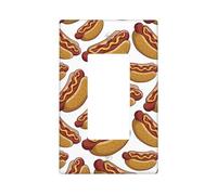 Hot Dog Print No.903 Plaques murales 1 gang de taille moyenne 12,7 x 7,6 cm Couvercles décoratifs pour interrupteur en polycarbonate thermoplastique