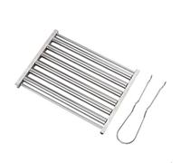 Hot Dog Rouleau Grill en Acier Inoxydable avec Longue Manche pour Barbecue Camping et Fêtes Cuisson uniformément 5 Hot Dogs ou Saucisses