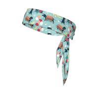 Hot Dogs and Lemonade Sports Head Tie Beach Summer Tropical Tie Sweatband Bandeau Homme Femme Élastique Humidité pour Course