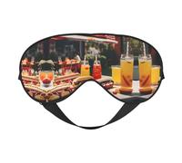 Hot Dogs and Limonade Print Soft Eye Mask - Sommeil confortable, bloque la lumière, couverture complète des yeux, idéal pour les voyages, la méditation