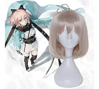 Hot Fate Grand Order Cosplay perruques Okita Souji Cosplay résistant à la chaleur synthétique Anime Cosplay perruques Halloween carnaval fête perruques