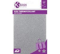 Hot Fix Feuille de Transfert de Fer Paillettes 15 x 20 cm 1 PC. Argent