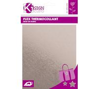 Hot Fix Metallic Feuille de Transfert de Fer, Polyester, Argent, 15 x 20 cm