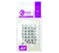 Hot Fix Mode Strass Rond, Acrylique, Cristal, 6 mm, 35-Piece