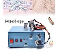 Hot Fix Strass Applicateur Machine DIY Bedazzling Tool pour Vêtements, Chaussures, Accessoires, Puissance 500W, Fréquence 28kHz, Étanchéité Rapide en 0.1-0.3s, 8 Forets Interchangeables