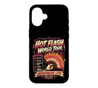 Hot Flash World Tour Humour Ménopause Style Rétro Coque pour iPhone 16